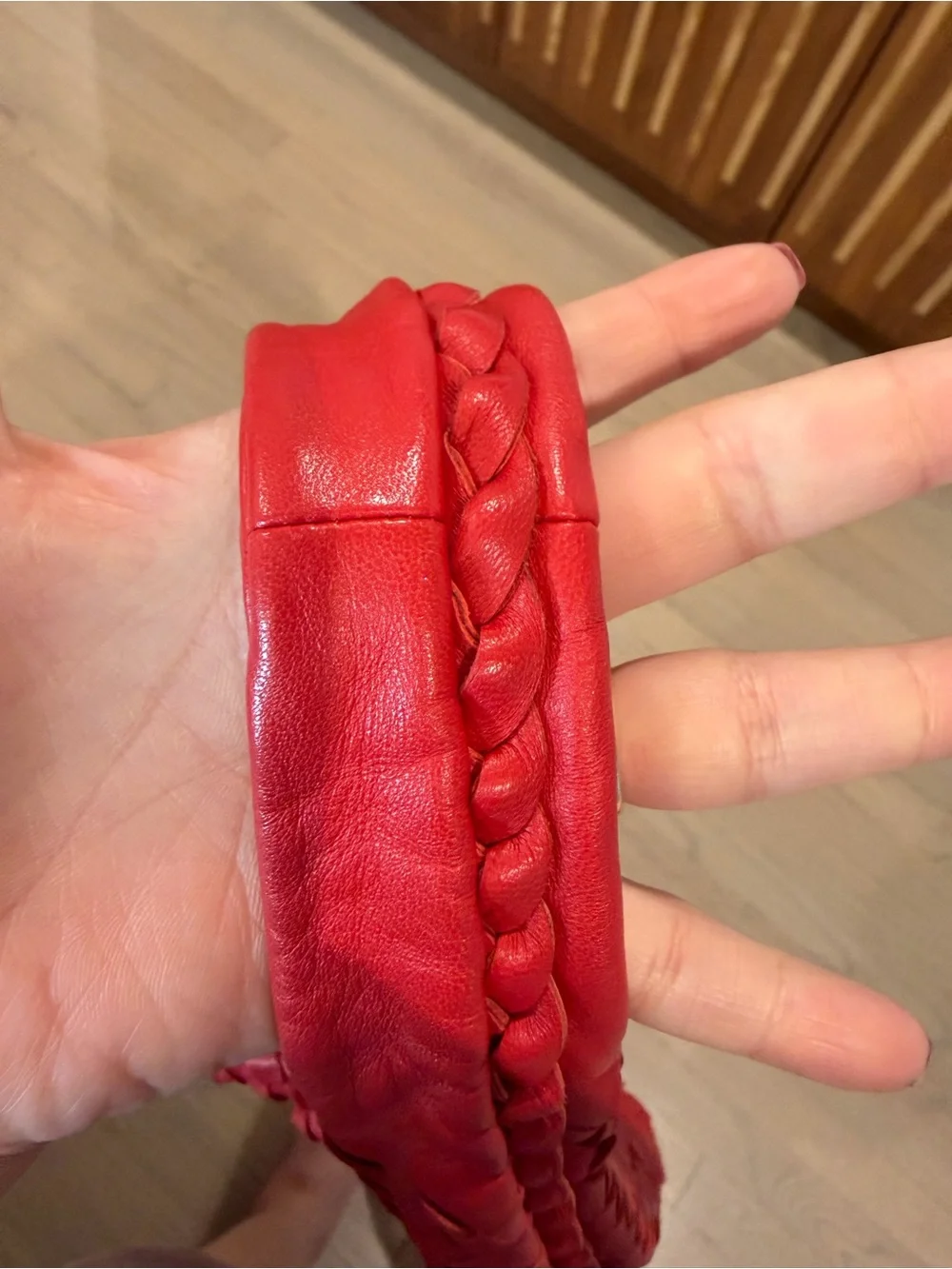 Bottega Veneta Red Intrecciato Leather Hobo